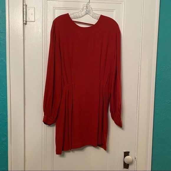 IRO Broken Open-Back Long Sleeve Mini Dress Size 4 NWT Holiday Party Dress - Picture 3 of 8
